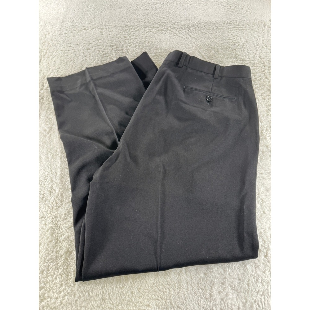 Brooks Brothers Madison Fit Pant Men 42x32 Black Dress Preppy Clean Work Wear